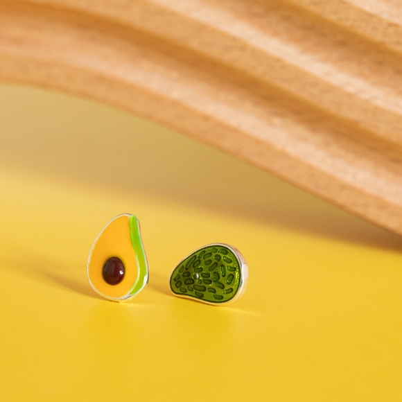 Avocado Earring Studs (S925) - Only 1 left! - Picture 4 of 6